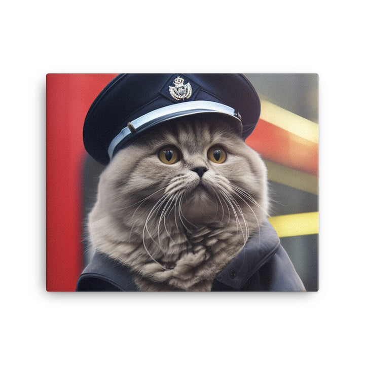 Scottish Fold Transit Operator Canvas - PosterfyAI.com