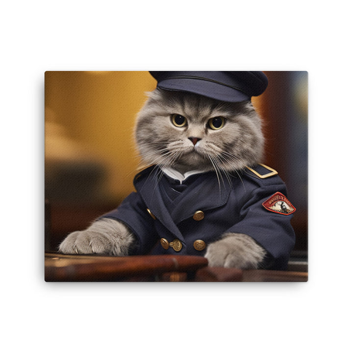 Scottish Fold Transit Operator Canvas - PosterfyAI.com