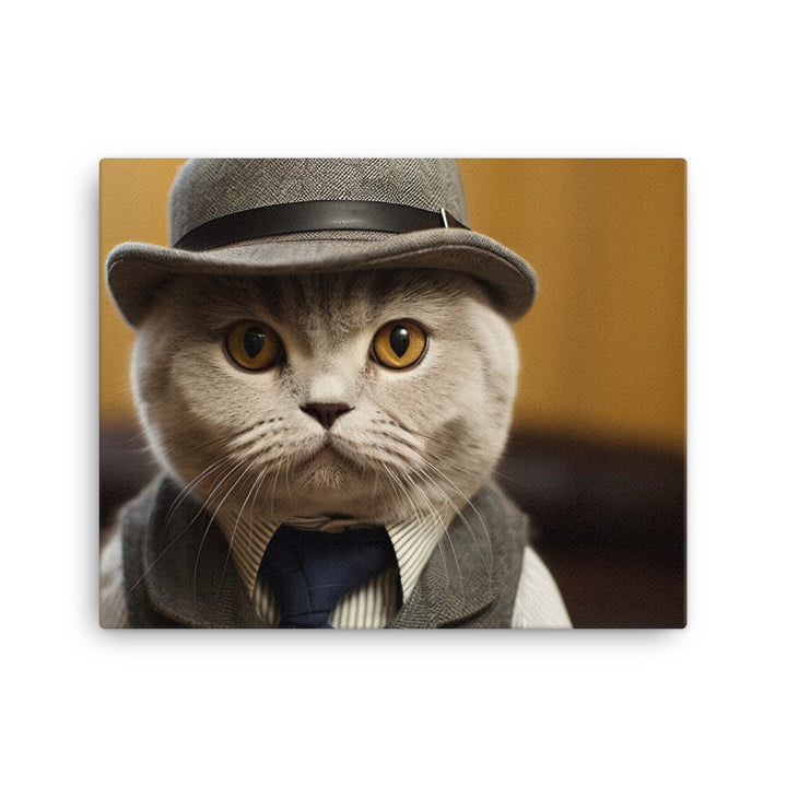 Scottish Fold Sales Consultant Canvas - PosterfyAI.com