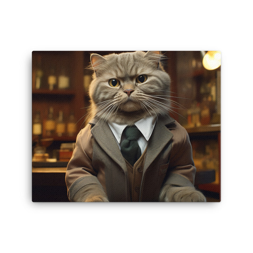 Scottish Fold Pharmacist Canvas - PosterfyAI.com