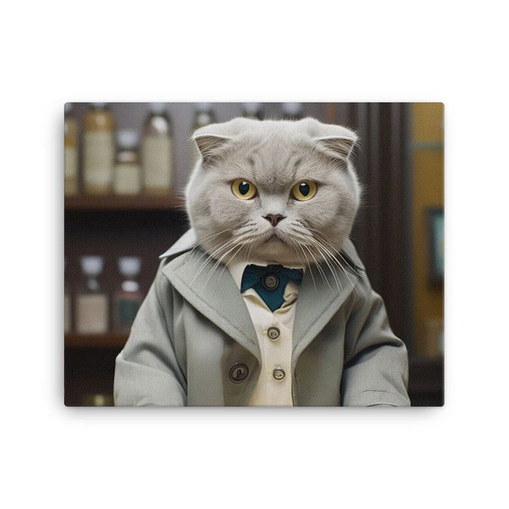 Scottish Fold Pharmacist Canvas - PosterfyAI.com