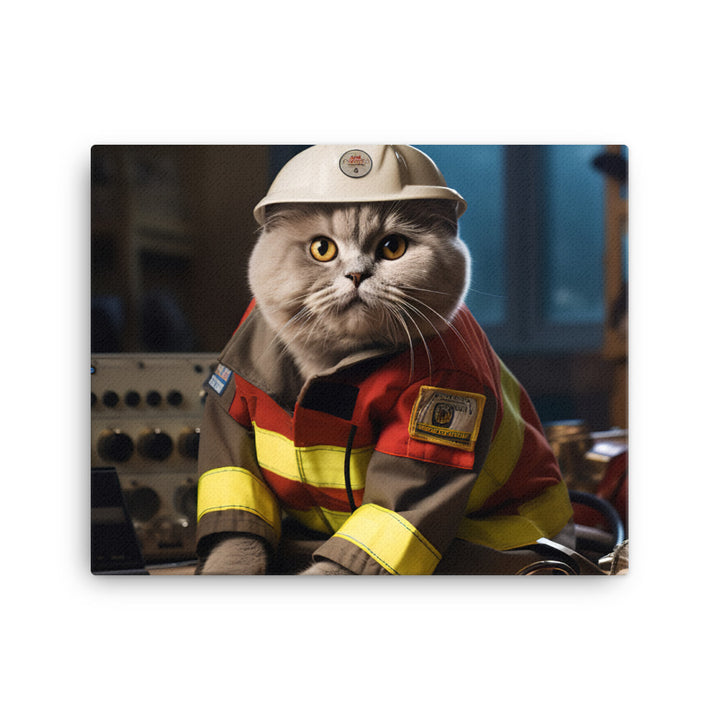 Scottish Fold Paramedic Canvas - PosterfyAI.com