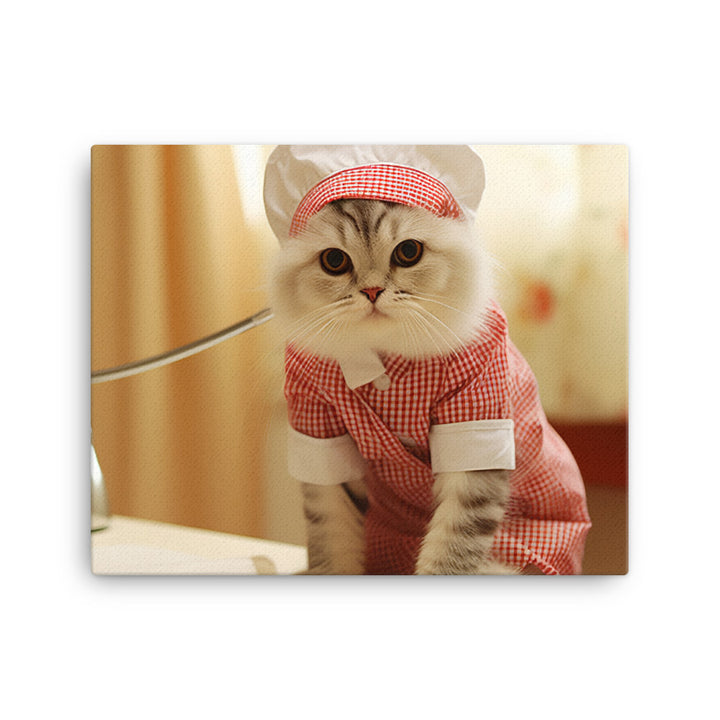 Scottish Fold Nurse Canvas - PosterfyAI.com