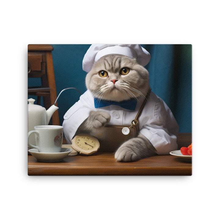 Scottish Fold Nurse Canvas - PosterfyAI.com