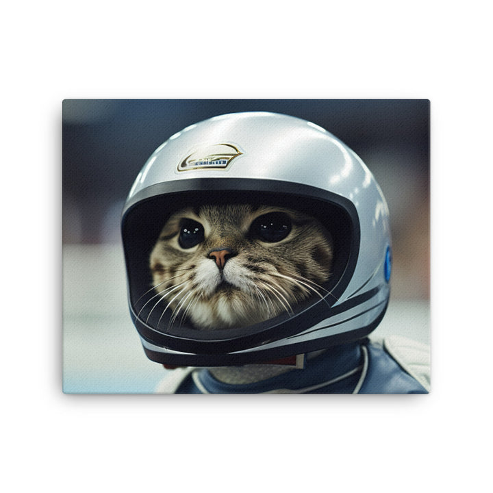 Scottish Fold Motorsport Athlete Canvas - PosterfyAI.com