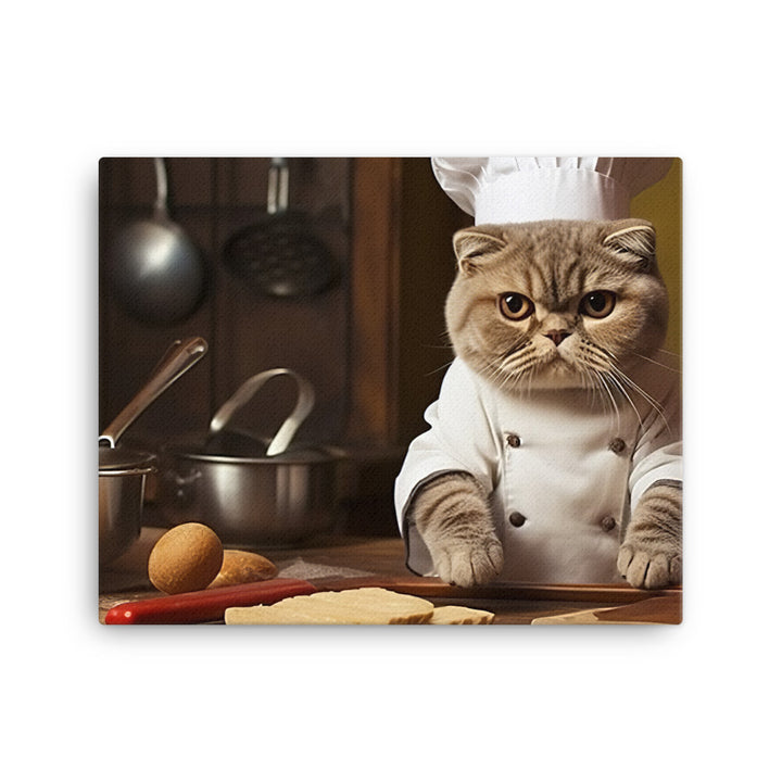 Scottish Fold Chef Canvas - PosterfyAI.com