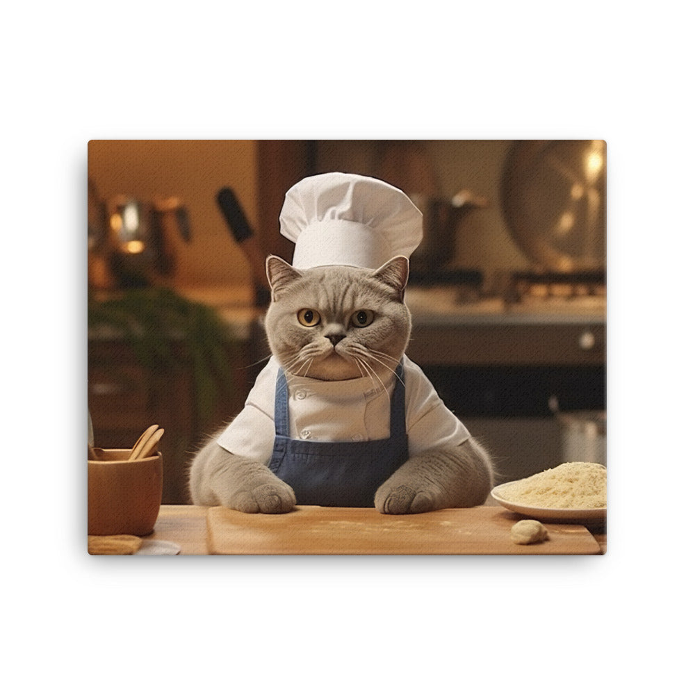 Scottish Fold Chef Canvas - PosterfyAI.com