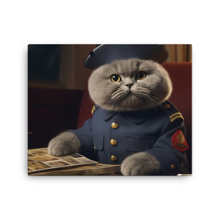 Scottish Fold Cabin Crew Canvas - PosterfyAI.com