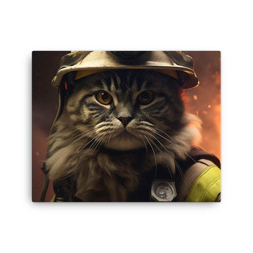 Persian Firefighter Canvas - PosterfyAI.com