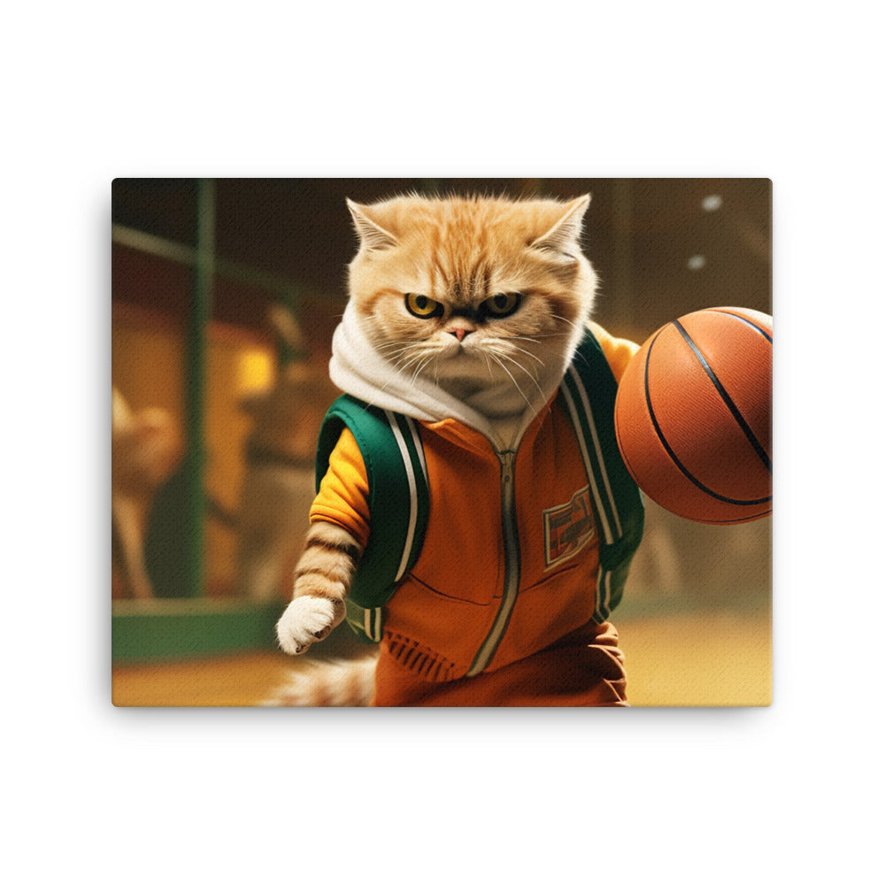 Persian Basketball Player Canvas - PosterfyAI.com