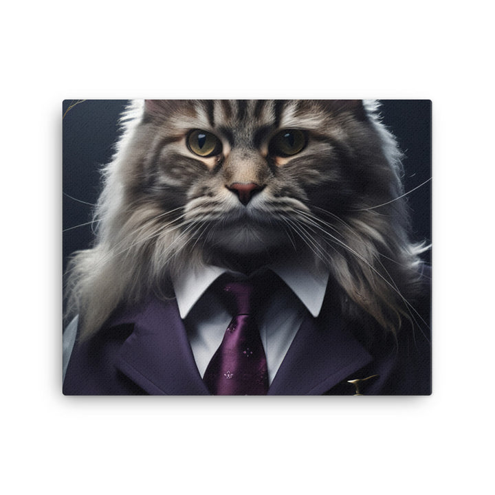 Maine Coon Transit Operator Canvas - PosterfyAI.com