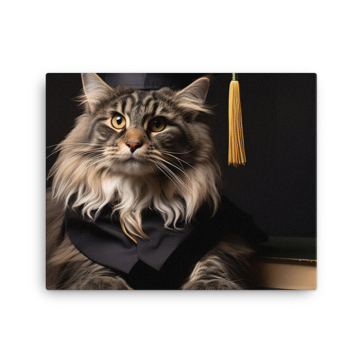 Maine Coon Student Canvas - PosterfyAI.com