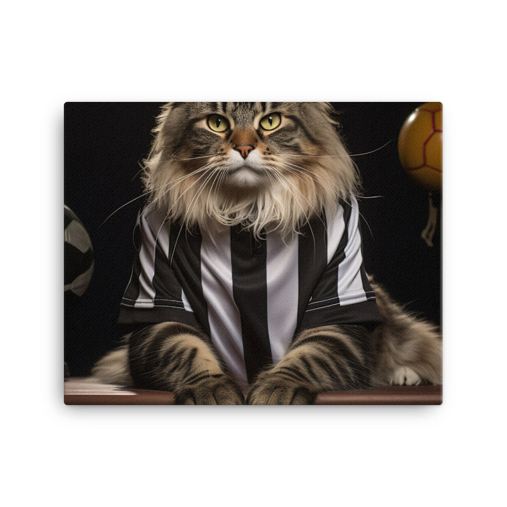 Maine Coon Referee Canvas - PosterfyAI.com