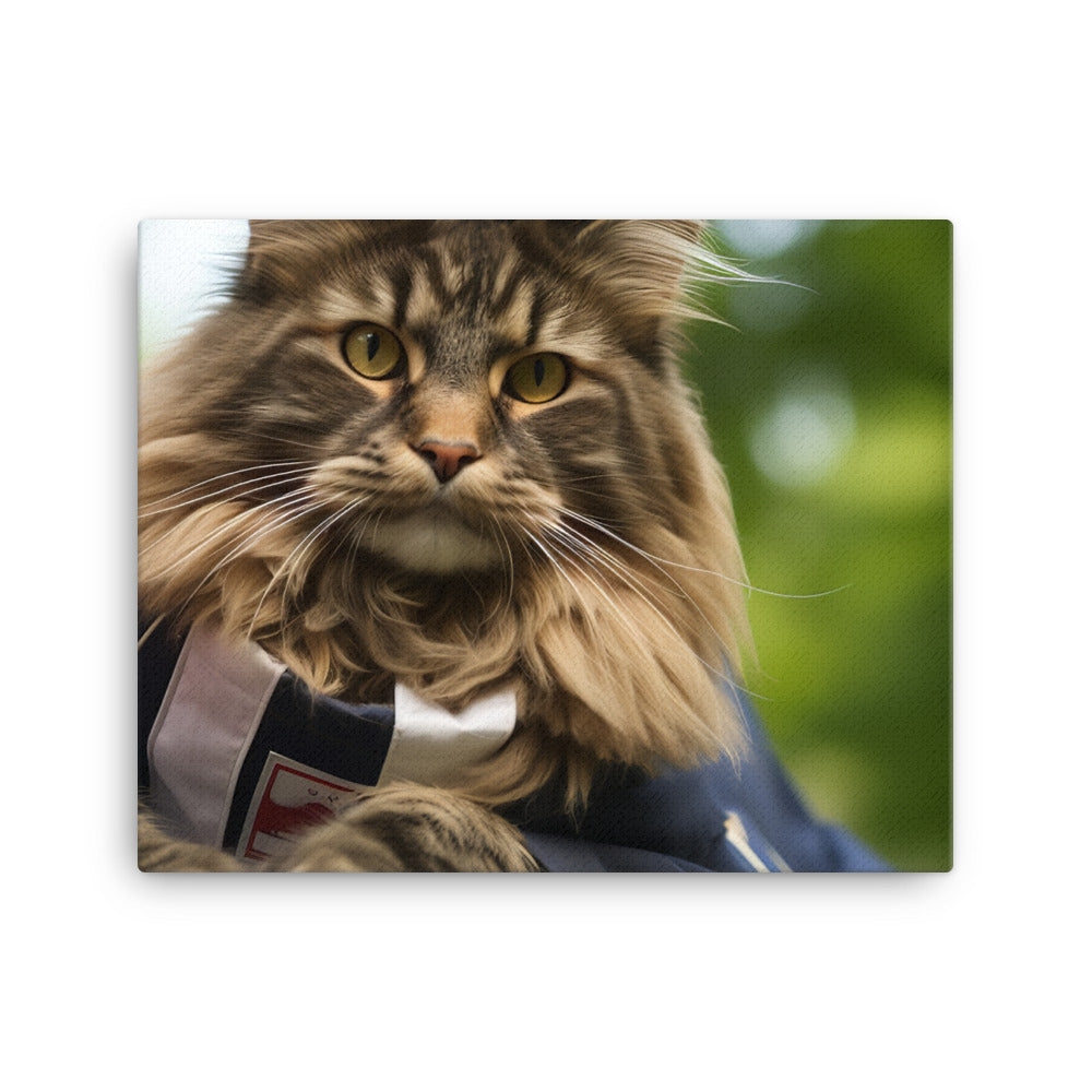 Maine Coon Mail Carrier Canvas - PosterfyAI.com