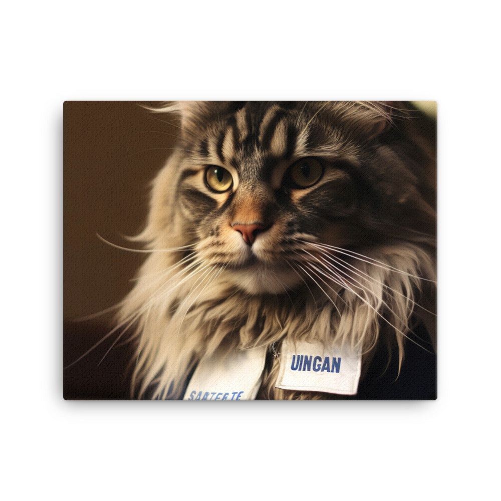 Maine Coon Mail Carrier Canvas - PosterfyAI.com