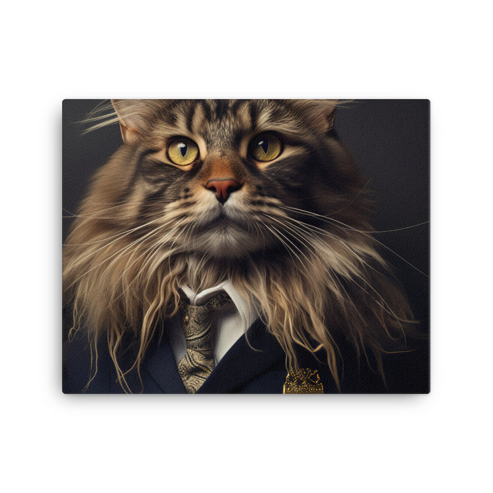 Maine Coon Cabin Crew Canvas - PosterfyAI.com