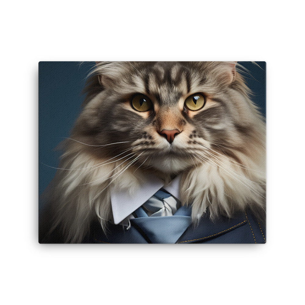 Maine Coon Cabin Crew Canvas - PosterfyAI.com