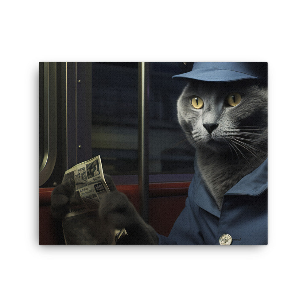 Russian Blue Transit Operator Canvas - PosterfyAI.com