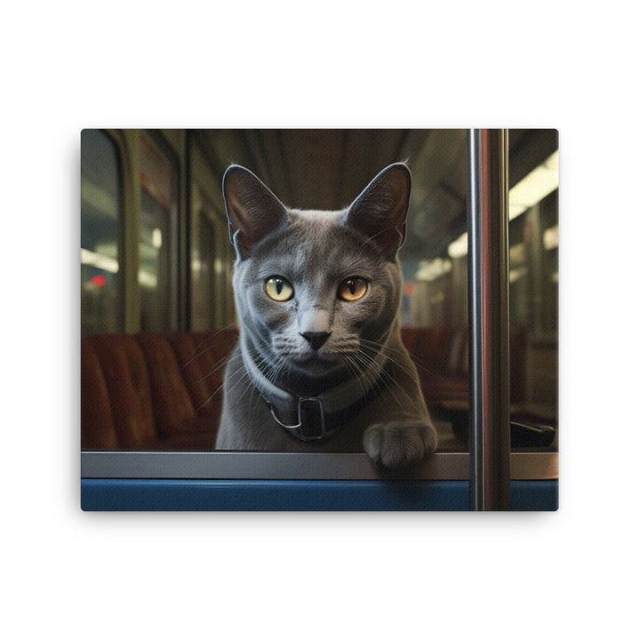 Russian Blue Transit Operator Canvas - PosterfyAI.com