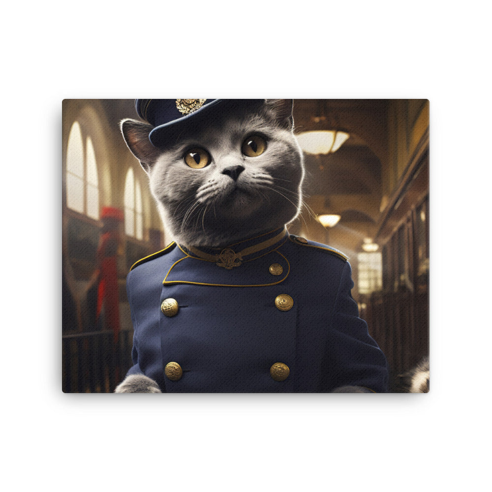 Russian Blue Transit Operator Canvas - PosterfyAI.com