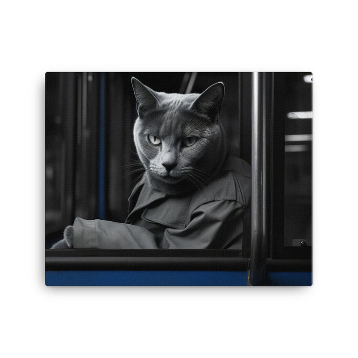 Russian Blue Transit Operator Canvas - PosterfyAI.com