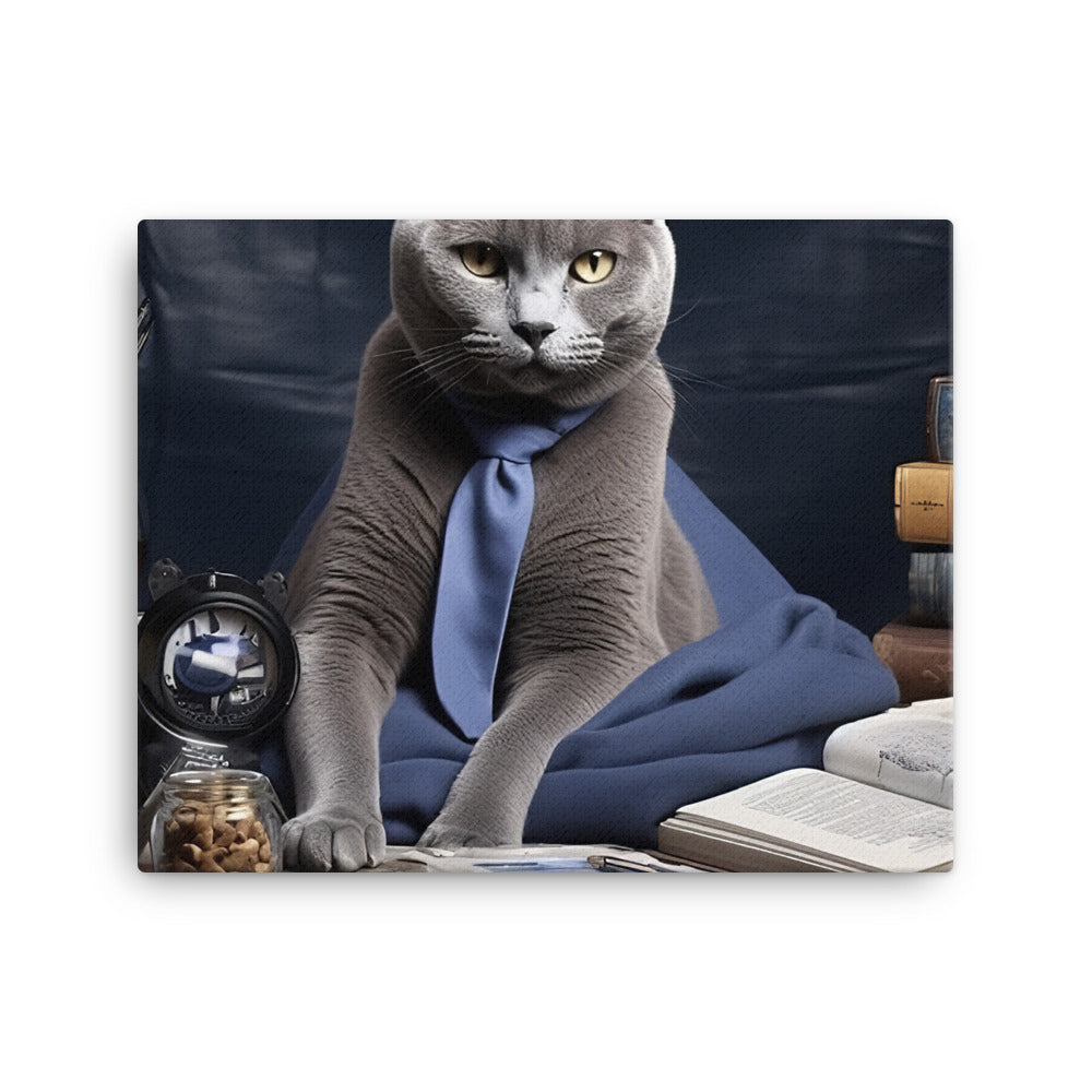 Russian Blue Student Canvas - PosterfyAI.com