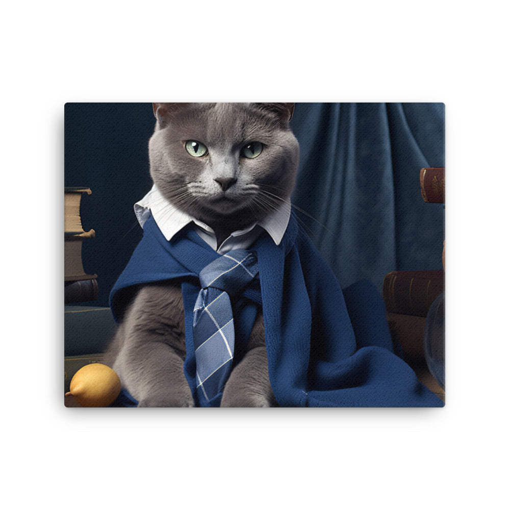 Russian Blue Student Canvas - PosterfyAI.com