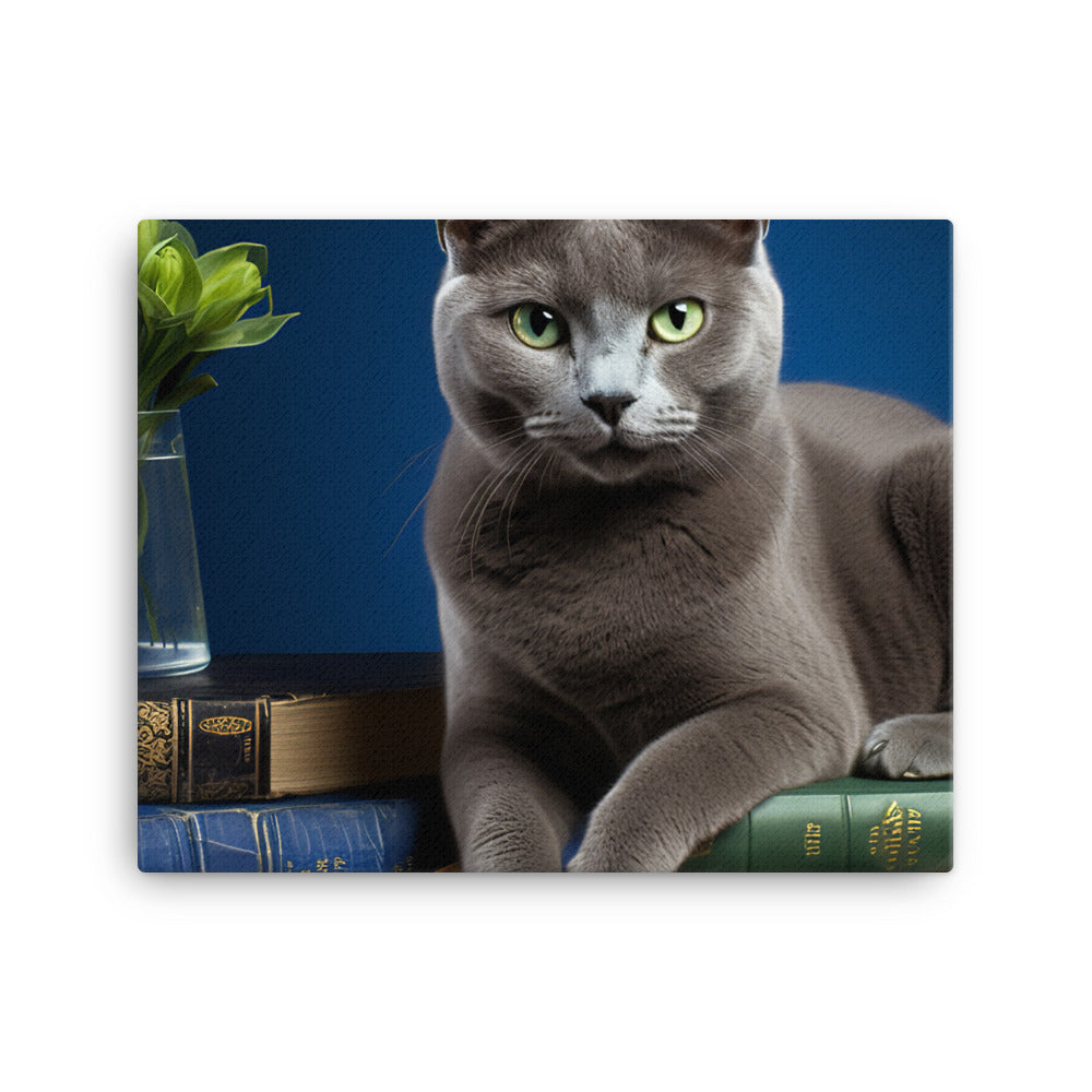 Russian Blue Student Canvas - PosterfyAI.com