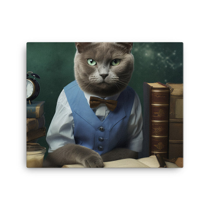 Russian Blue Student Canvas - PosterfyAI.com