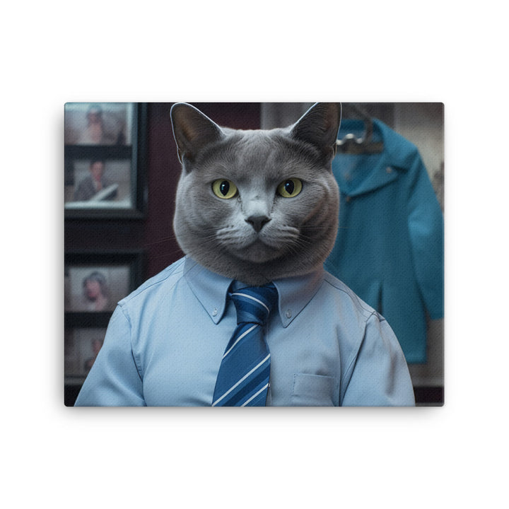 Russian Blue Sales Consultant Canvas - PosterfyAI.com