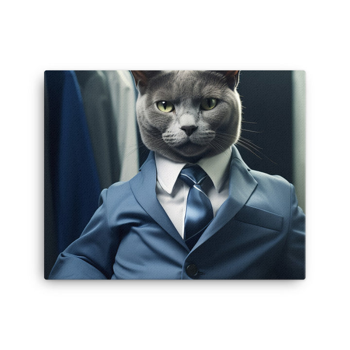 Russian Blue Sales Consultant Canvas - PosterfyAI.com