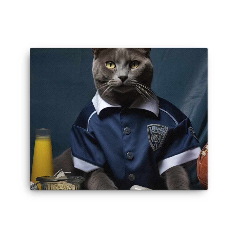 Russian Blue Referee Canvas - PosterfyAI.com