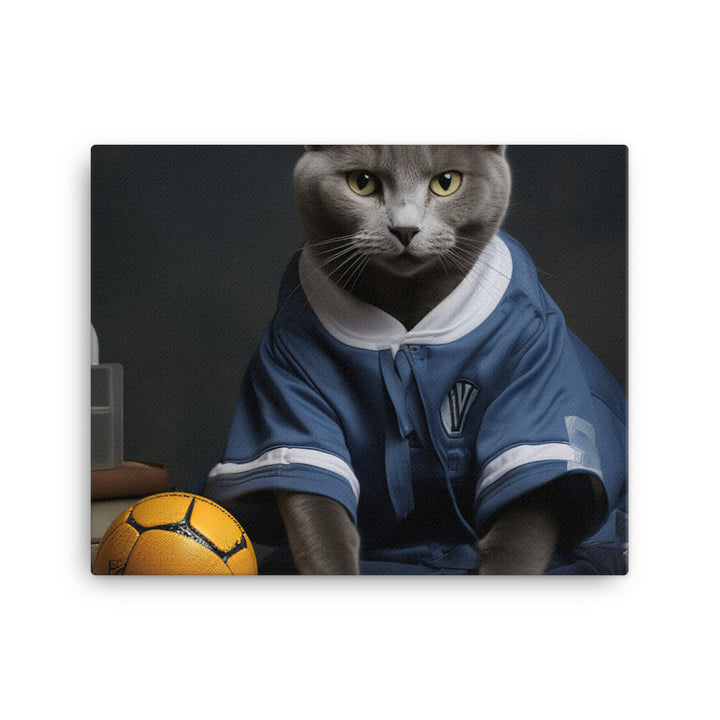 Russian Blue Referee Canvas - PosterfyAI.com