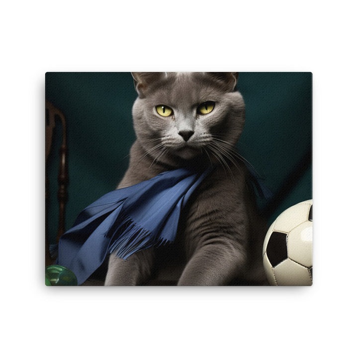 Russian Blue Referee Canvas - PosterfyAI.com