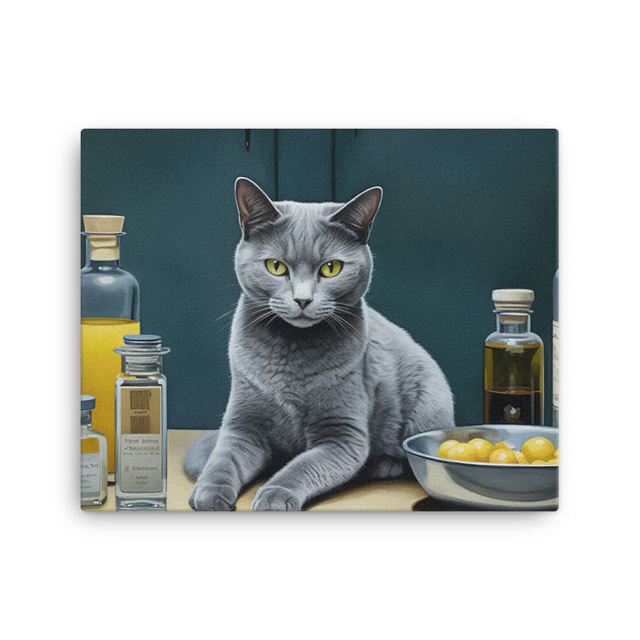 Russian Blue Pharmacist Canvas - PosterfyAI.com