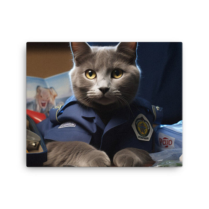 Russian Blue Paramedic Canvas - PosterfyAI.com