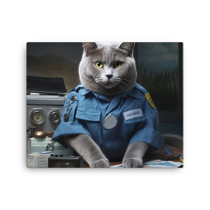 Russian Blue Paramedic Canvas - PosterfyAI.com