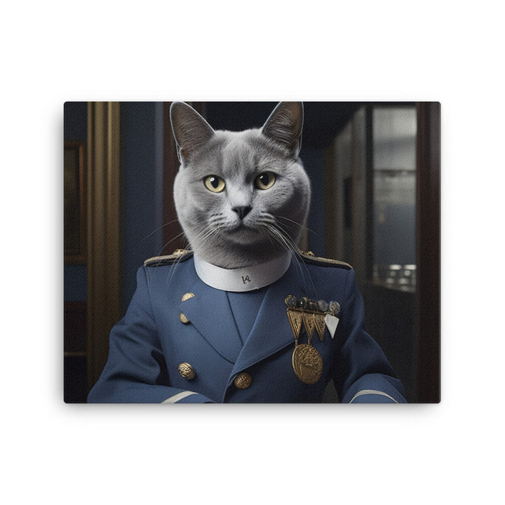 Russian Blue Hotel Staff Canvas - PosterfyAI.com