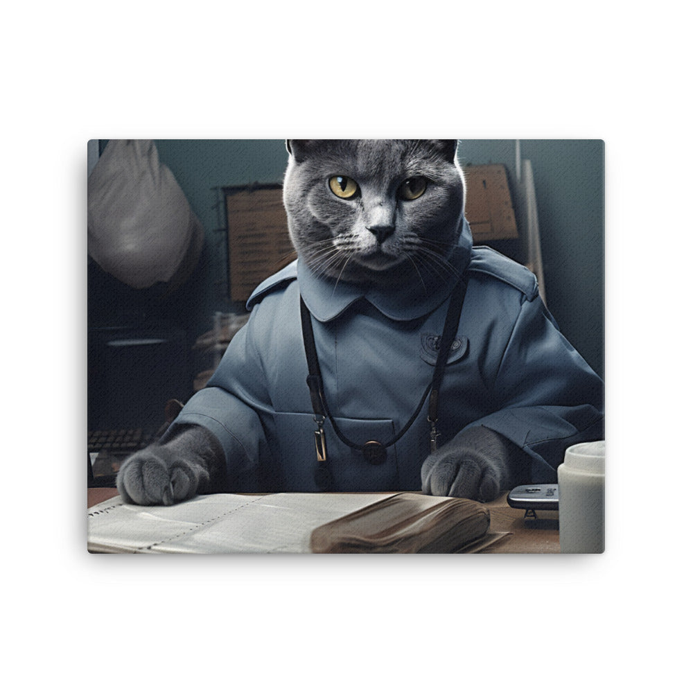 Russian Blue Doctor Canvas - PosterfyAI.com