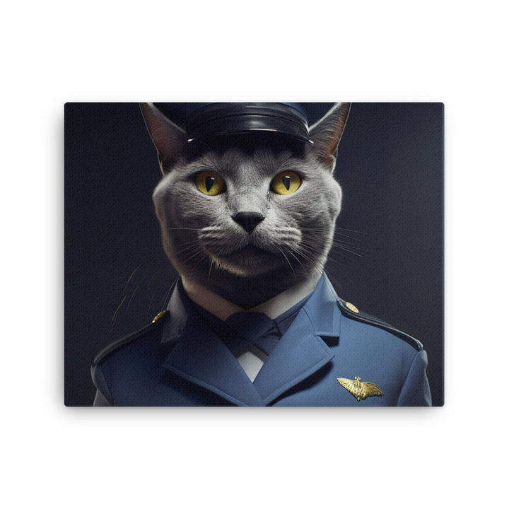 Russian Blue Cabin Crew Canvas - PosterfyAI.com