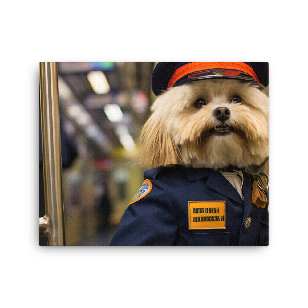 Lhasa Apso Transit Operator Canvas - PosterfyAI.com