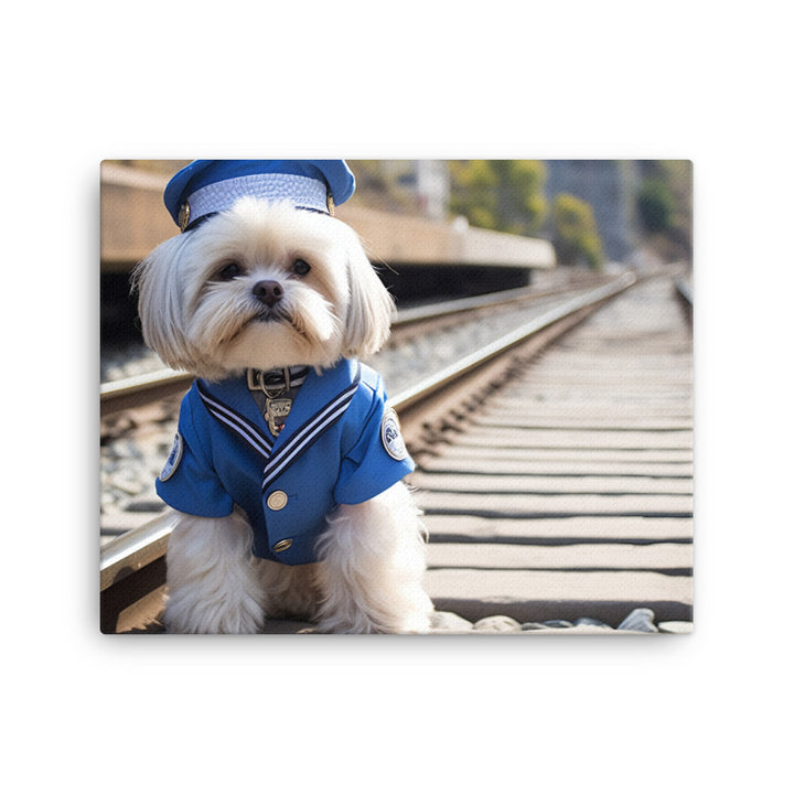 Lhasa Apso Transit Operator Canvas - PosterfyAI.com