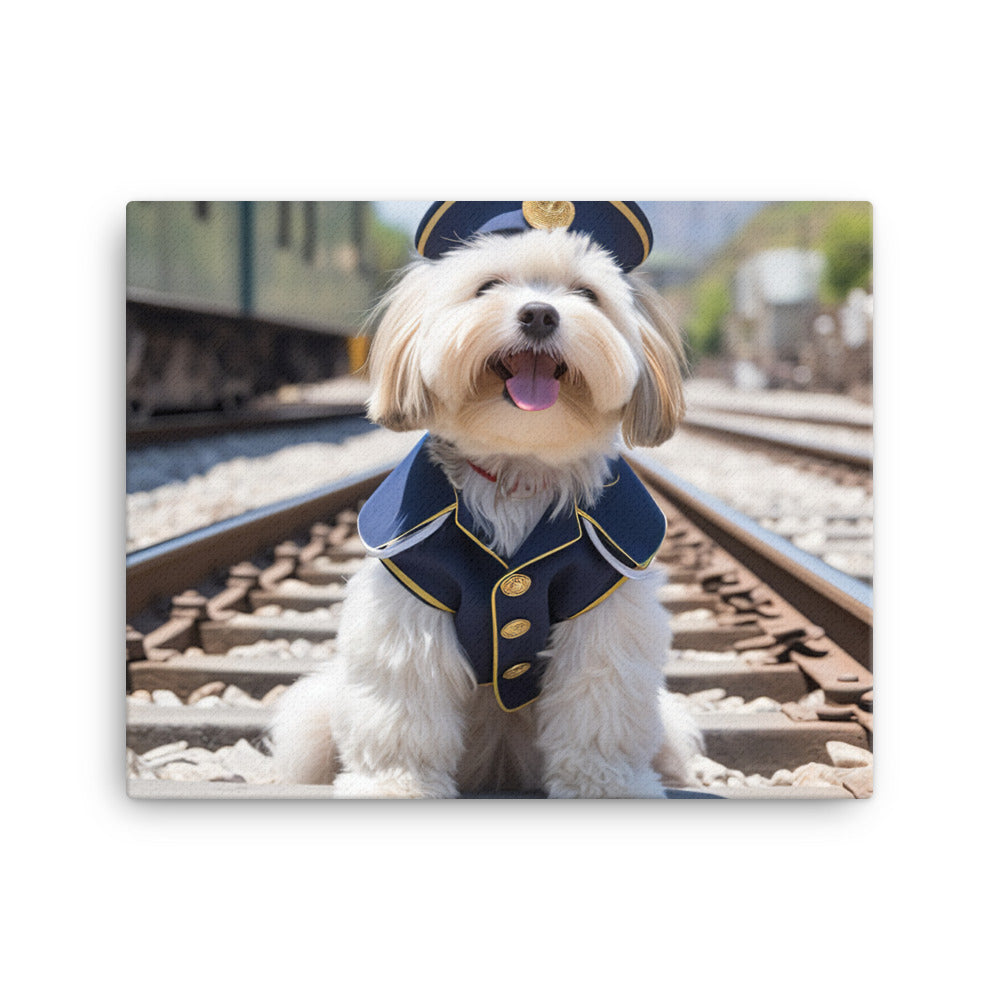 Lhasa Apso Transit Operator Canvas - PosterfyAI.com