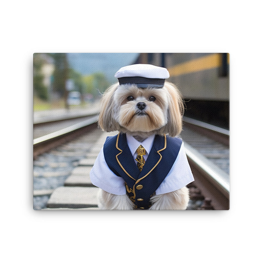 Lhasa Apso Transit Operator Canvas - PosterfyAI.com