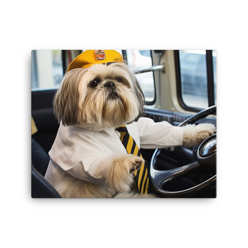 Lhasa Apso Transit Operator Canvas - PosterfyAI.com