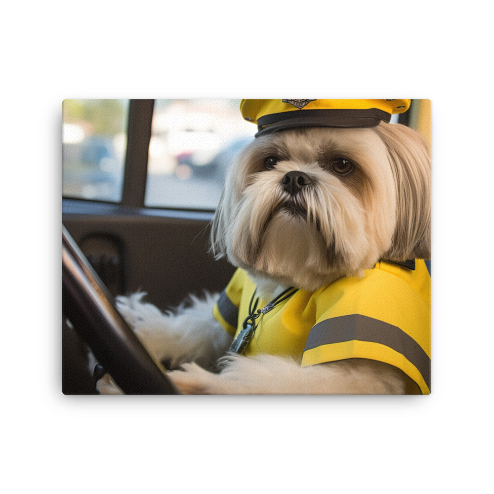 Lhasa Apso Transit Operator Canvas - PosterfyAI.com