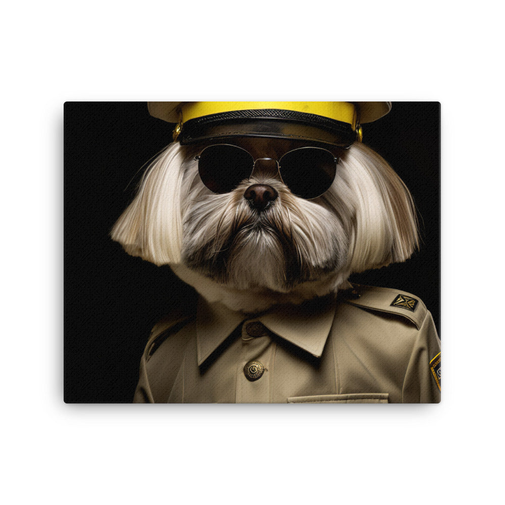 Lhasa Apso Security Officer Canvas - PosterfyAI.com