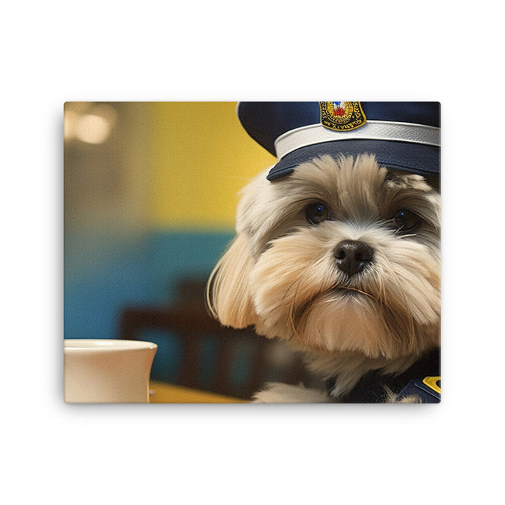 Lhasa Apso Security Officer Canvas - PosterfyAI.com