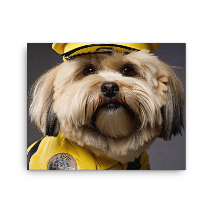 Lhasa Apso Security Officer Canvas - PosterfyAI.com