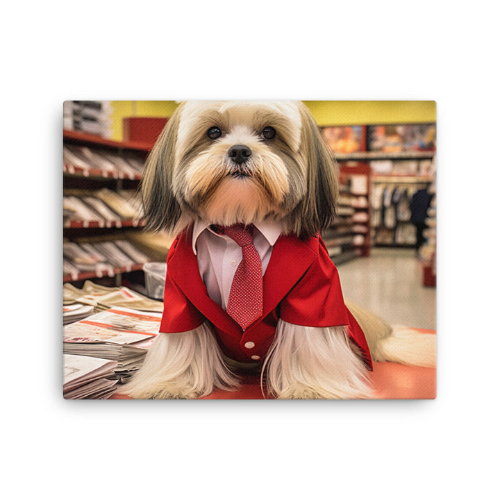 Lhasa Apso Sales Consultant Canvas - PosterfyAI.com